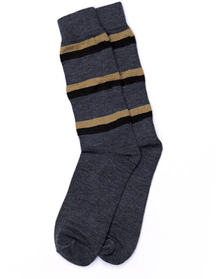 

Graceway Men's Striped Knee High, Grey