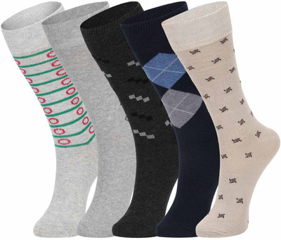 DUKK Men Printed Mid-Calf/Crew