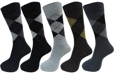 RC. ROYAL CLASS Men Self Design Mid-Calf/Crew