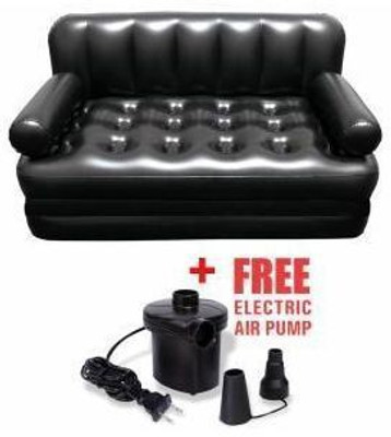 

Shopper52 PP 2 Seater Inflatable Sofa(Color - Black)