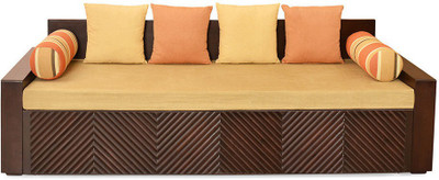 

@home by Nilkamal Ohio Double Engineered Wood Sofa Bed(Finish Color - Brown Mechanism Type - Fold Out)