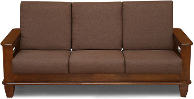 

@home by Nilkamal Elena Fabric 3 Seater Sofa(Finish Color - Wenge)
