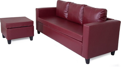 

Housefull Leatherette 3 Seater Sofa(Finish Color - Maroon)