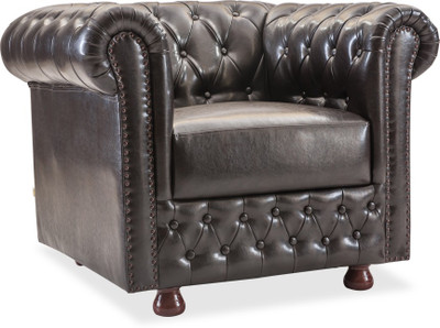 

Durian ELTON/1 Leatherette 1 Seater Sofa(Finish Color - Chocolate Brown)