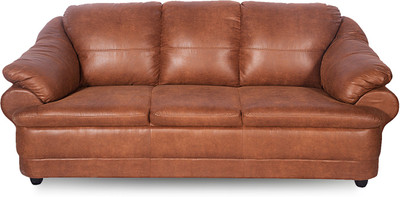 

Godrej Interio Jineiro Leatherette 3 Seater Sofa(Finish Color - Camel Brown)