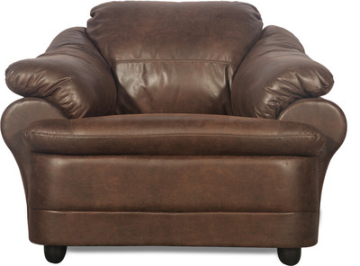 Godrej Interio Jineiro Leatherette 1 Seater Sofa(Finish Color - Brown)