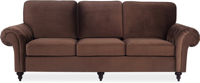 

Urban Living Vienna Fabric 3 Seater Sofa(Finish Color - Brown)
