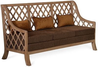 

@home by Nilkamal Miraya Fabric 3 Seater Sofa(Finish Color - Brown)