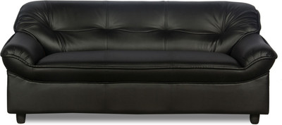 

Godrej Interio Micro Plus Leather 3 Seater Sofa(Finish Color - Black)