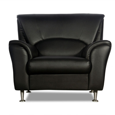 

Godrej Interio DALPINA Leather 1 Seater Sofa(Finish Color - Black)