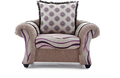 Furnicity Fabric 1 Seater Sofa(Finish Color - Beige)