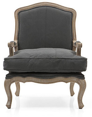 

Urban Ladder Lyon Fabric 1 Seater Sofa(Finish Color - Distressed Wood)