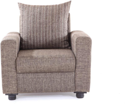 

Furnicity Fabric 1 Seater Sofa(Finish Color - Brown)