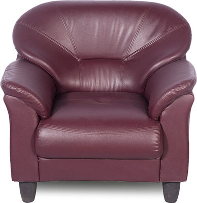 

Godrej Interio Jem Leather 1 Seater Sofa(Finish Color - Burgundy)