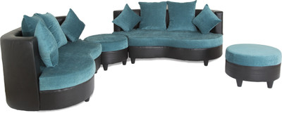 Housefull Fabric 4 Seater Sofa(Finish Color - Classic Black)