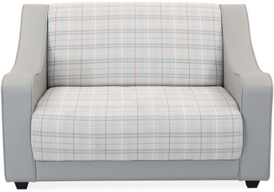 

@home by Nilkamal Plaid Fabric 2 Seater Sofa(Finish Color - Smoke Grey)