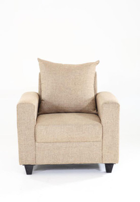 

Furnicity Fabric 1 Seater Sofa(Finish Color - Beige)