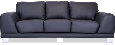 

Durian Atlanta Leather 3 Seater Sofa(Finish Color - Jet Black)