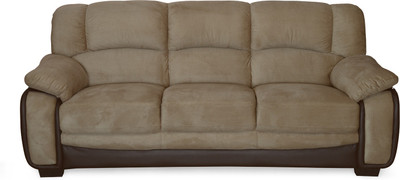 

@home by Nilkamal Mimosas Fabric 3 Seater Sofa(Finish Color - Honey Brown)