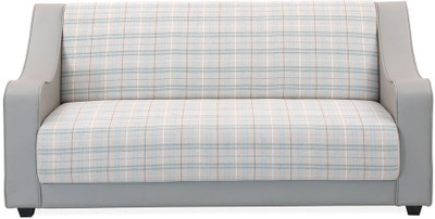 

@home by Nilkamal Plaid Fabric 3 Seater Sofa(Finish Color - Smoke Grey)