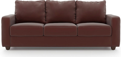 Urban Ladder Apollo Leatherette 3 Seater Sofa(Finish Color - Burgundy)