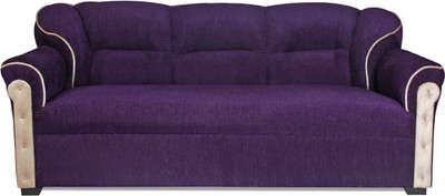

HOMESTOCK Fabric 3 + 1 + 1 Purple Sofa Set