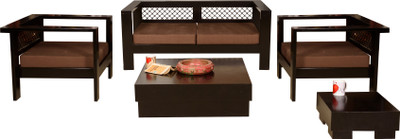 

Induscraft Fabric 2 + 1 + 1 Brown Sofa Set