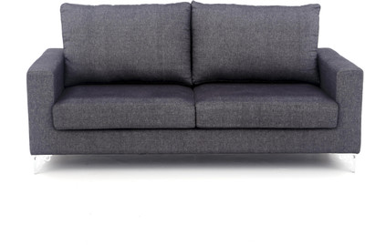 Furnicity Fabric 3 Seater Sofa(Finish Color - Grey)