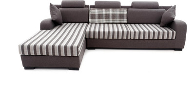 

Furnicity Leatherette 3 + 1 Grey Sofa Set
