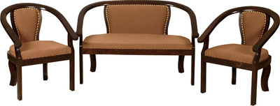 

Induscraft Fabric 2 + 1 + 1 Brown Sofa Set