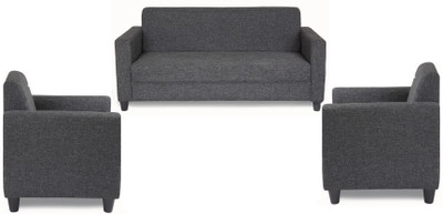 

Housefull Fabric 3 + 1 + 1 Classic Black Sofa Set