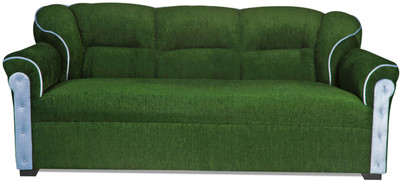 

HOMESTOCK Fabric 3 + 1 + 1 Green Sofa Set