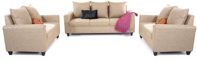 

Furnicity Fabric 3 + 2 + 2 Beige Sofa Set