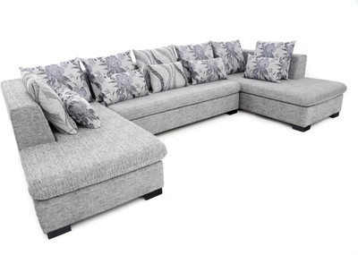 

Furnicity Leatherette 3 + 3 Grey Sofa Set