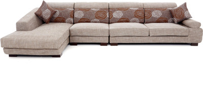 

Furnicity Leatherette 3 + 1 Beige Sofa Set
