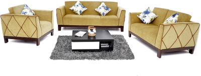 

Furnicity Leatherette 3 + 2 + 1 Green Sofa Set