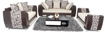 

Furnicity Fabric 3 + 2 + 1 Beige Sofa Set