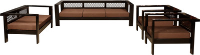 

Induscraft Fabric 3 + 2 + 1 + 1 Brown Sofa Set