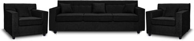 

Comfy Sofa Leatherette 3 + 1 + 1 BLACK Sofa Set
