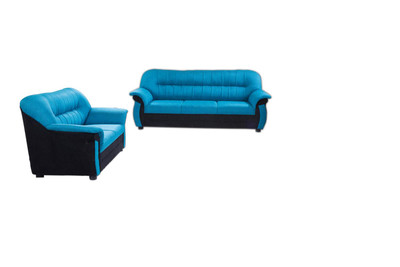 

Furnicity Fabric 3 + 2 Blue Sofa Set