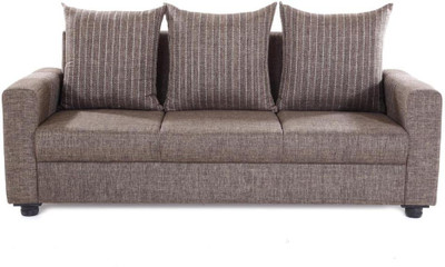 

Furnicity Fabric 3 Seater Sofa(Finish Color - Brown)