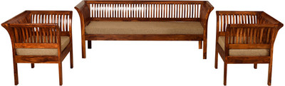 

Induscraft Fabric 3 + 1 + 1 Brown Sofa Set