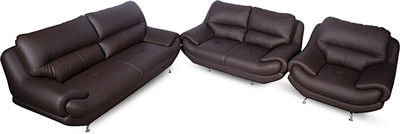 

Godrej Interio Euro pro Leatherette 3 + 2 + 1 Coffe Brown Sofa Set