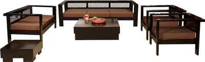 

Induscraft Fabric 3 + 2 + 1 + 1 Brown Sofa Set