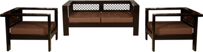 

Induscraft Fabric 2 + 1 + 1 Brown Sofa Set