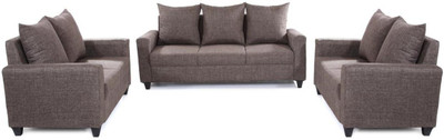 

Furnicity Fabric 3 + 2 + 2 Brown Sofa Set