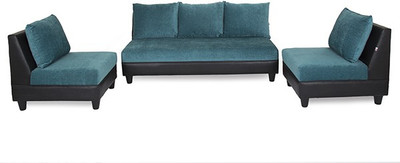 

Housefull Fabric 3 + 1 + 1 Classic Black Sofa Set