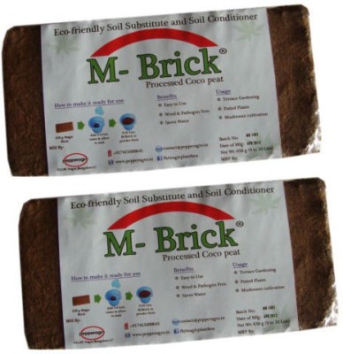 

Pepper Agro Cocopeat M Brick 4 KG (650Gm X 6 Qty) Soil Manure(4 kg Cake)