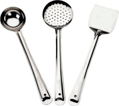 

SIDHIVINAYAK ENTERPRISES Bowl Spoon Plate Ladle Serving Set(Pack of 3)