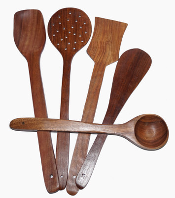 

Sparkle India Wooden Spatula(Pack of 5)